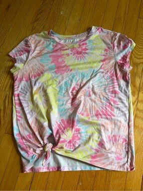 32 Degrees Women's Tie-Dye Short Sleeve Tee in Pink, Yellow & Blue